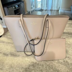Kate Spade Lavender Tote Bag and coin purse